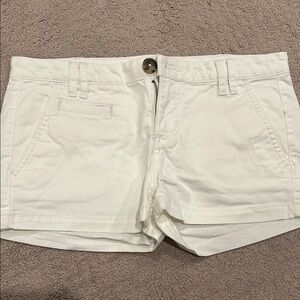 Express High Waist White Shorts